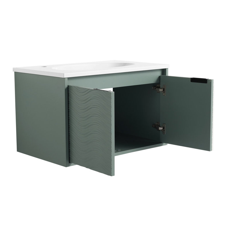 29.90'' Single Bathroom Vanity with Ceramic Top