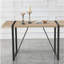 Table de salle à manger de style industriel en bois rectangulaire pour 4 à 6 personnes, plateau de table en bois artificiel de 1,5 pouce d'épaisseur, pieds en métal noir