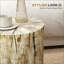 Table basse en forme de souche d'arbre en béton par HOMCOM – Usage intérieur/extérieur, aucun assemblage requis