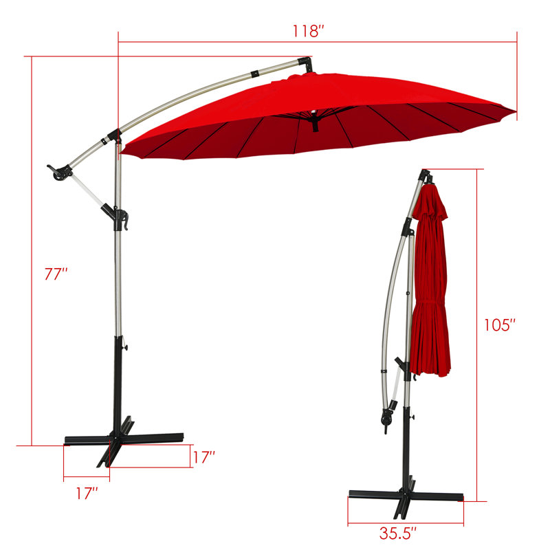 Parasol de marché 118 po Nikolas