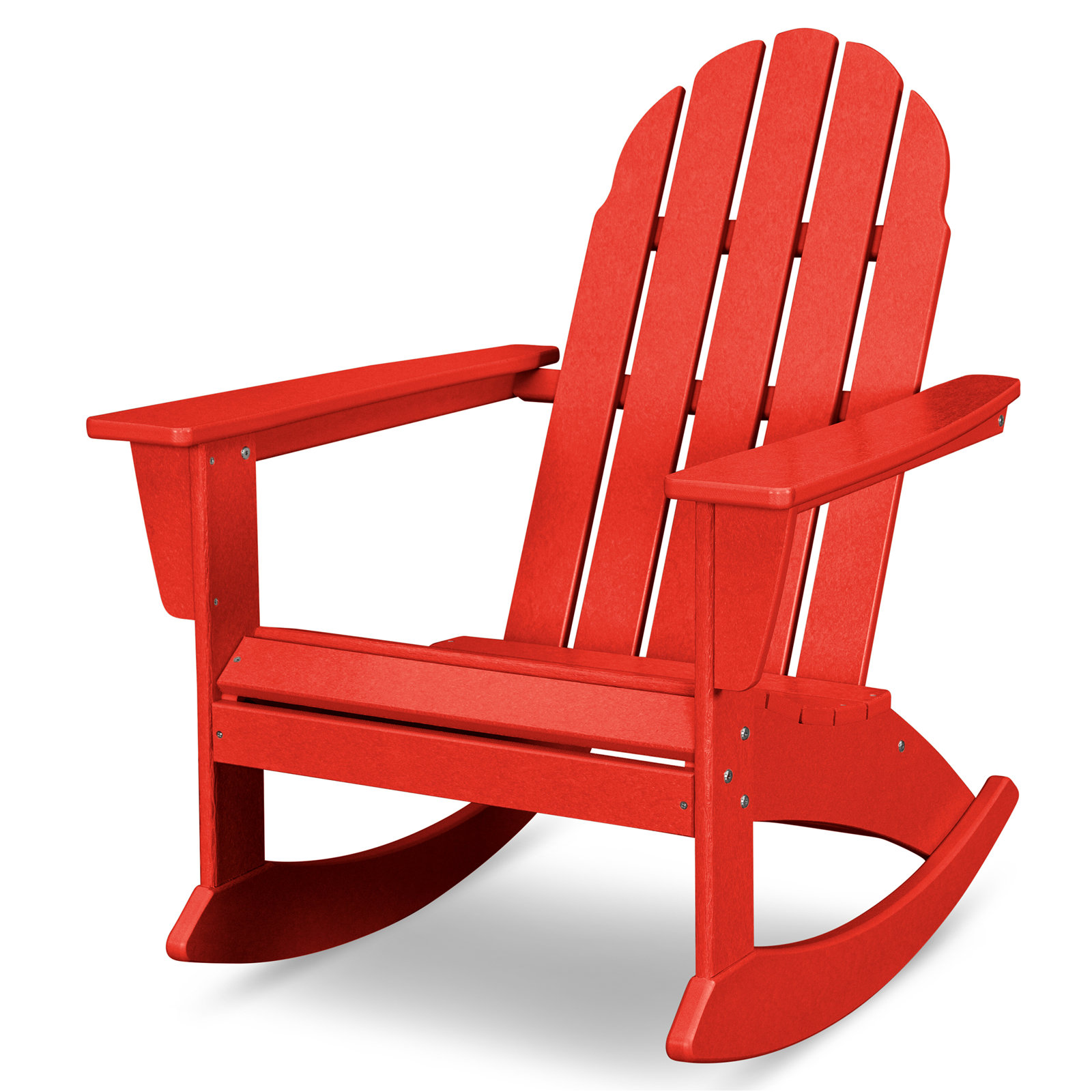 POLYWOOD® Vineyard Rocking Adirondack Chair, Sunset Red