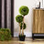 90cm Faux Moss Topiary in Cement Pot