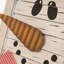 Sculpture volet bonhomme de neige en bois