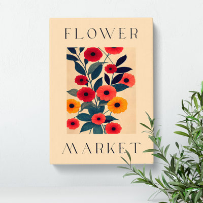 XMKTMKT-173 Colourful Flower Market Exhibition No.6 - Wrapped Canvas