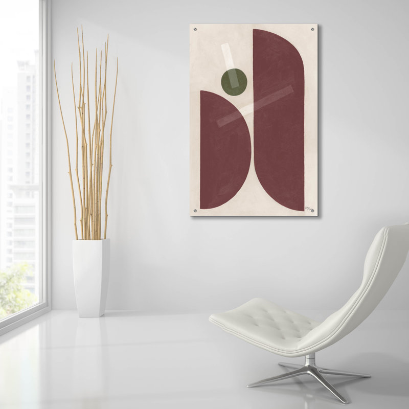 Ivy Bronx «Modern Shapes» par Wellington Studio, art mural en verre acrylique, 24 po x 36 po, H 36 po x l 24 po x P 0,2 po