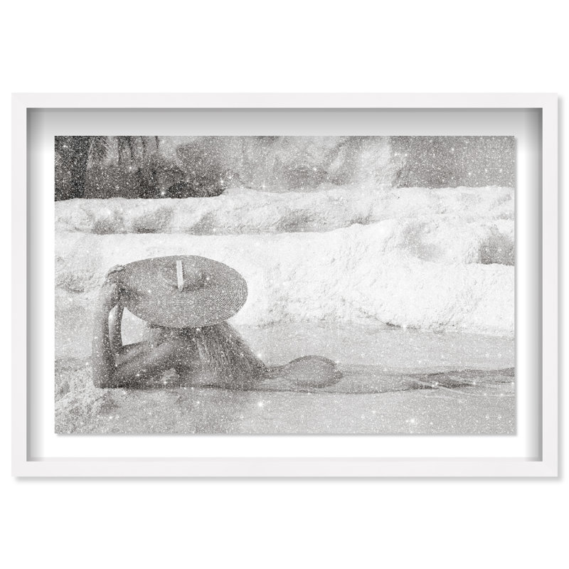 Soaking in Paradise BW II Canvas Fashion Print by Oliver Gal, 11.5"H x 16.5"W, White Frame
