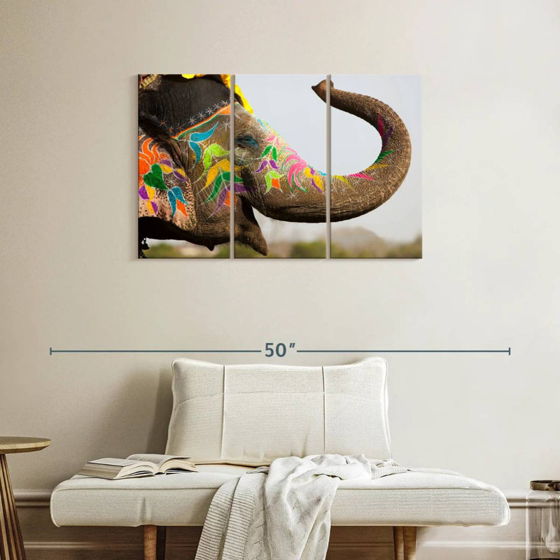 Brampt Jaipur Festival Elephant, H 24 po x l 38 po