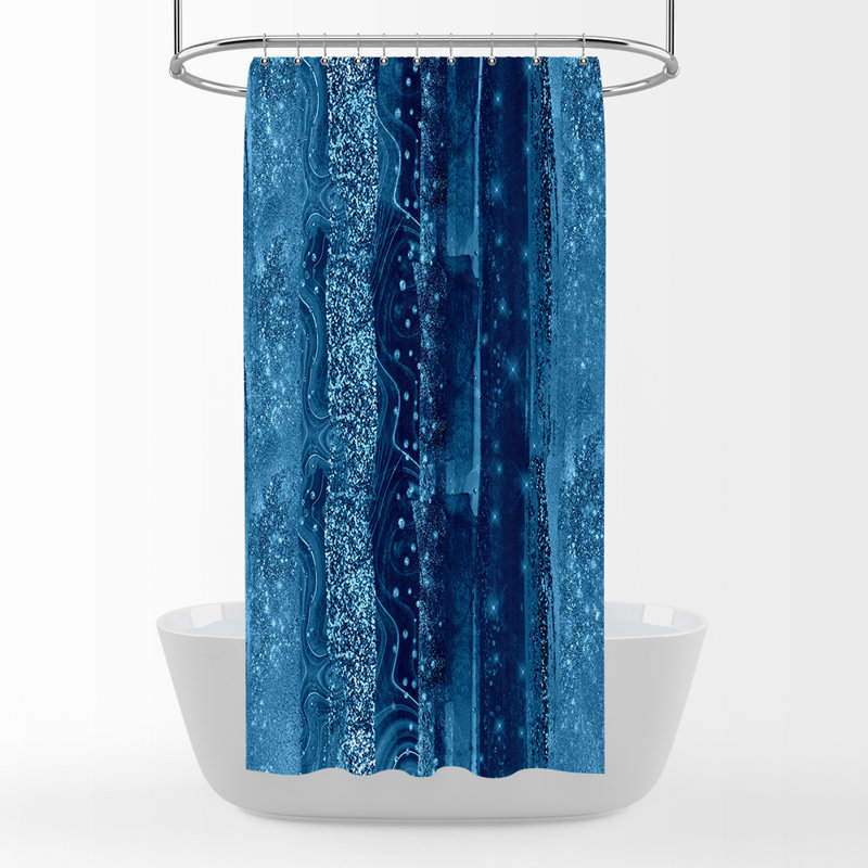 Rideau de douche, H 72 po x l 70 po, Bleu