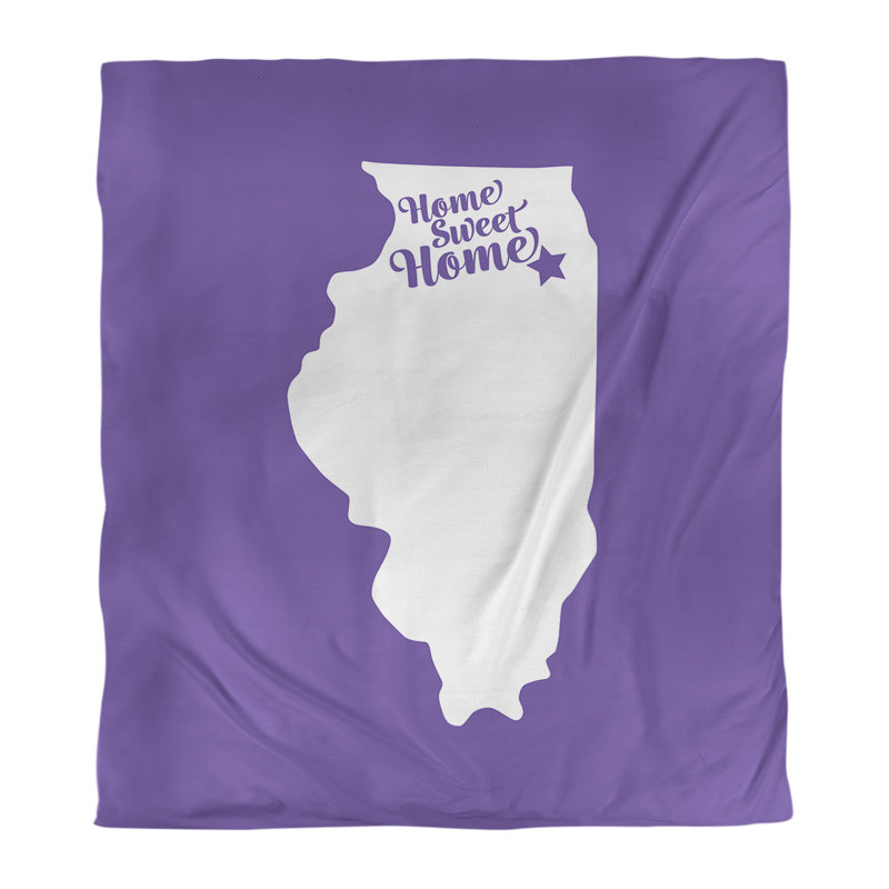 Housse de couette simple pour la maison Joliet, Polyester brossé, Housse de couette pour lit simple, Mauve