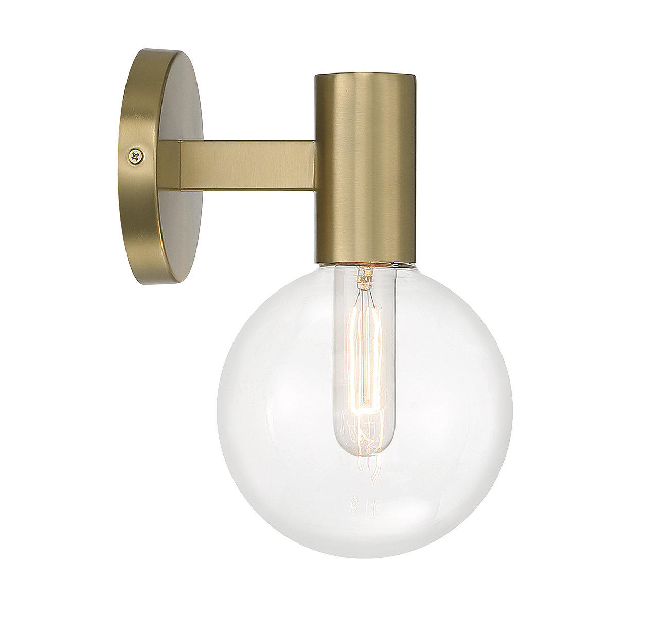 Romi Single Light Armed Sconce, Brass