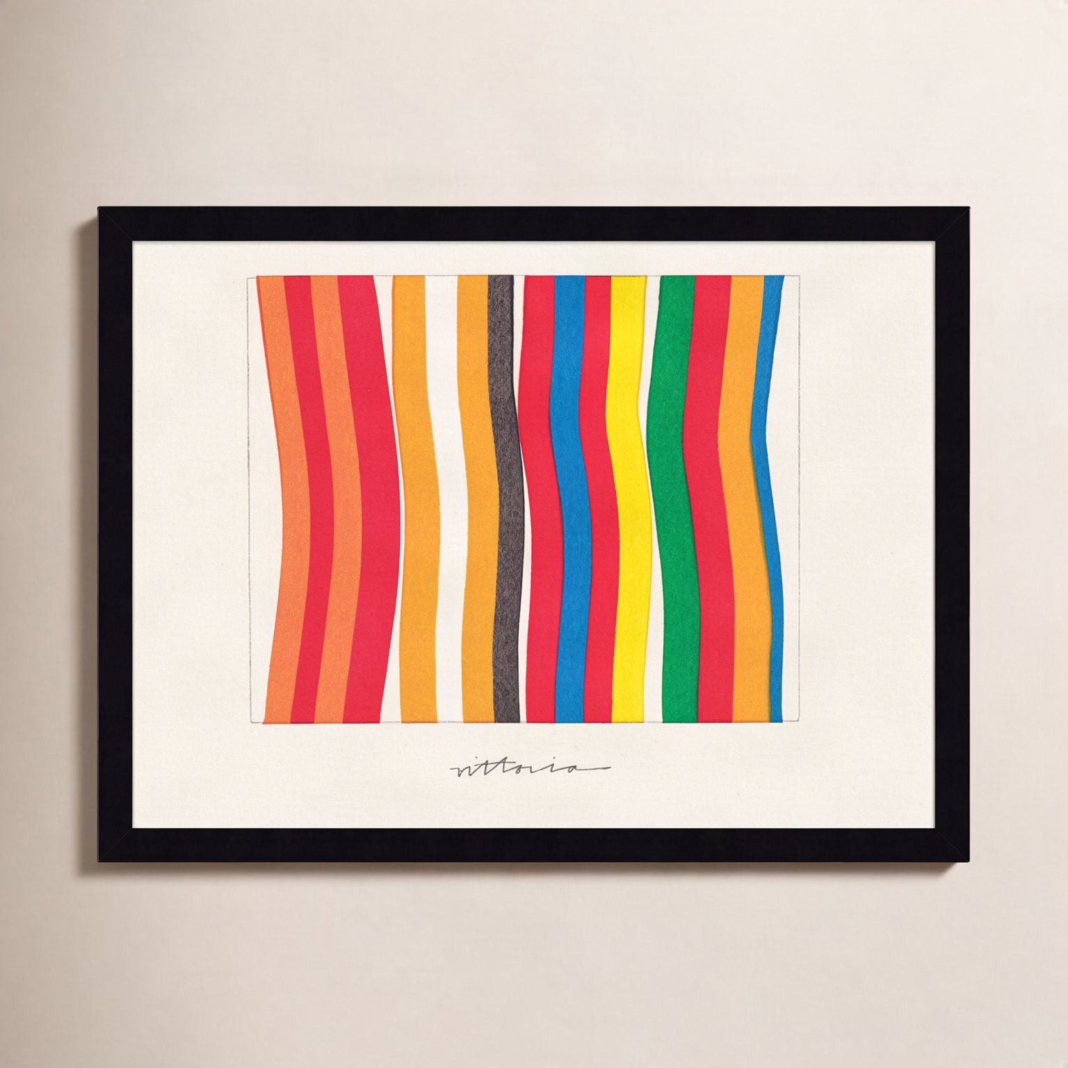 I'm Parallel To Myself by Amber Vittoria, Black, 16" H x 21" W x 1" D