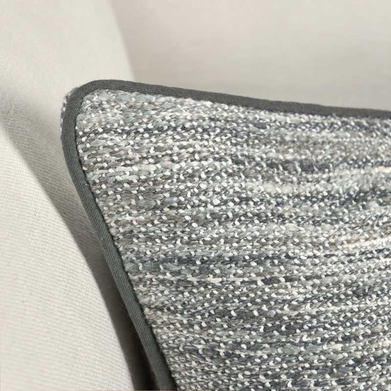 Coussin Sharma, Gris foncé, Rectangulaire