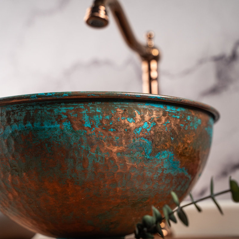 Lily Manor Copper Sink, Size: 16''