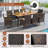 9 Pcs Outdoor Dining Set With Acacia Wood Table Top Patio Dining Set For 8 People-1013516641