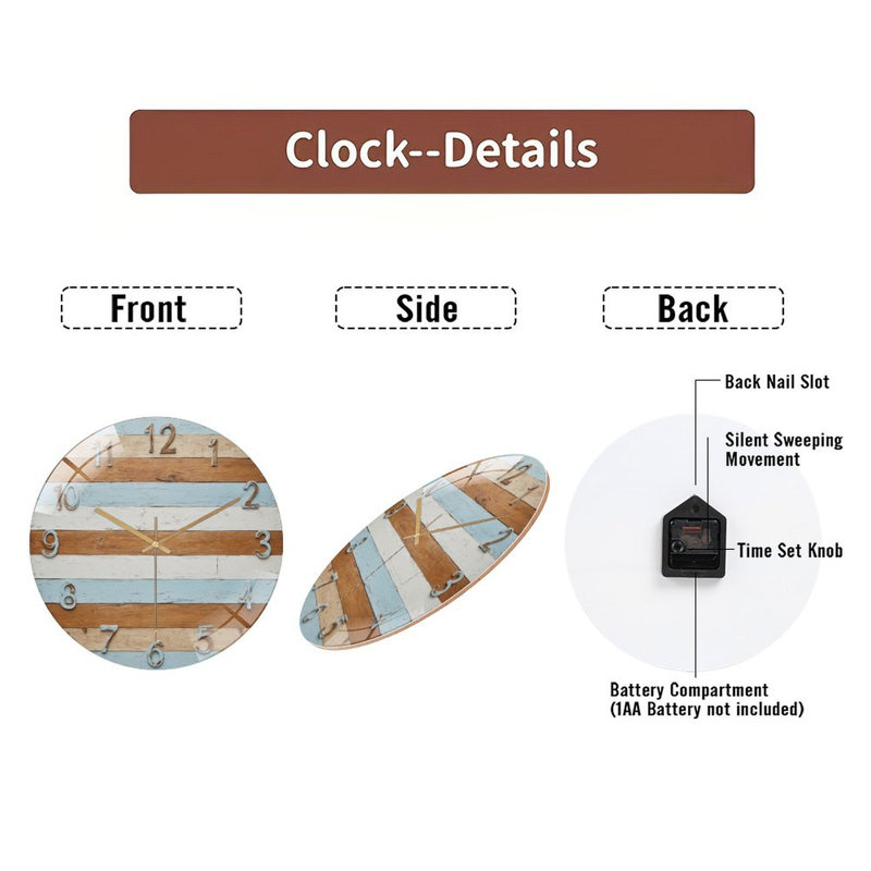 Horloge murale 12 po