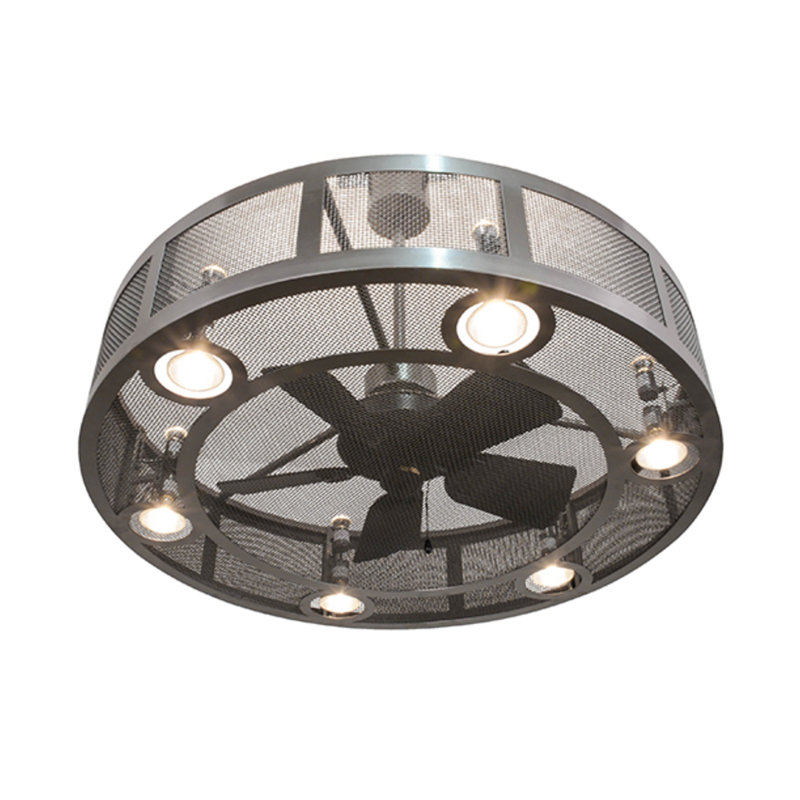 Ventilateur de plafond 30 po à 5 pales avec commande murale et ensemble d'éclairage inclus Paloma Golpe