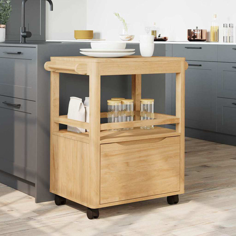 Kitchen Island, Wax Brown