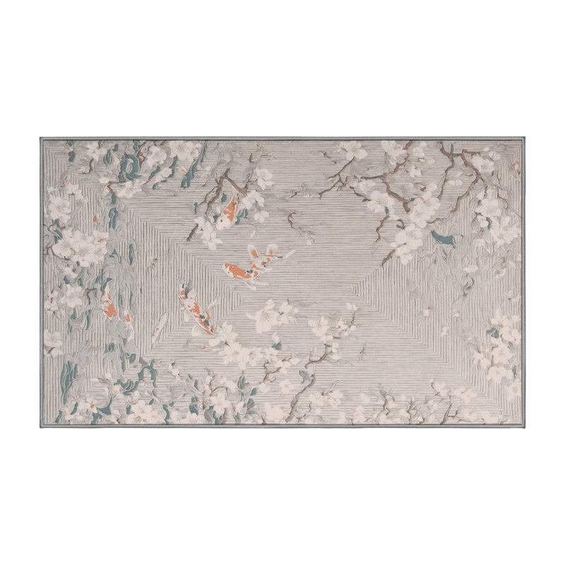 Machine Washable Gray Area Rug, Runner 2' x 5'