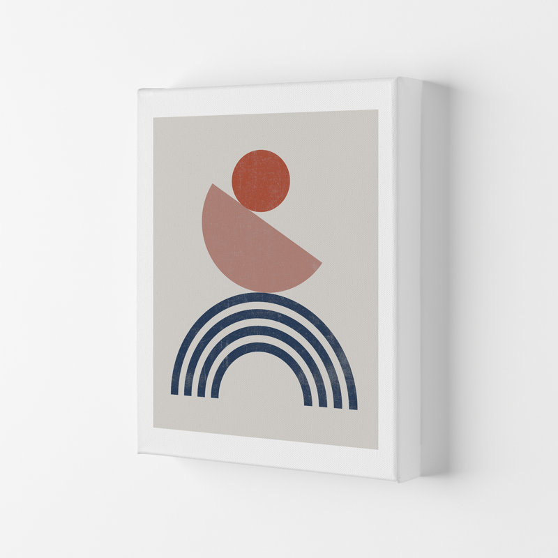 Mid Century Shapes B - Print, No Frame, 30cm H x 21cm W x 1cm D