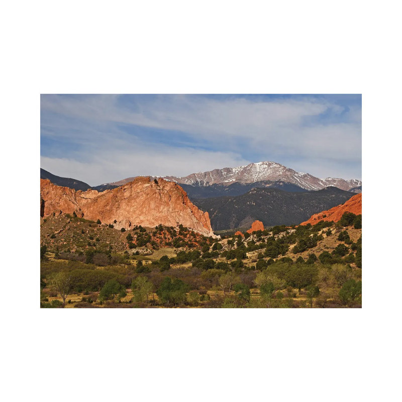Pike's Peak and Garden of the Gods 1 Piece Wrapped Canvas Wall Art, 45.72cm H x 66.04cm W x 1.91cm D