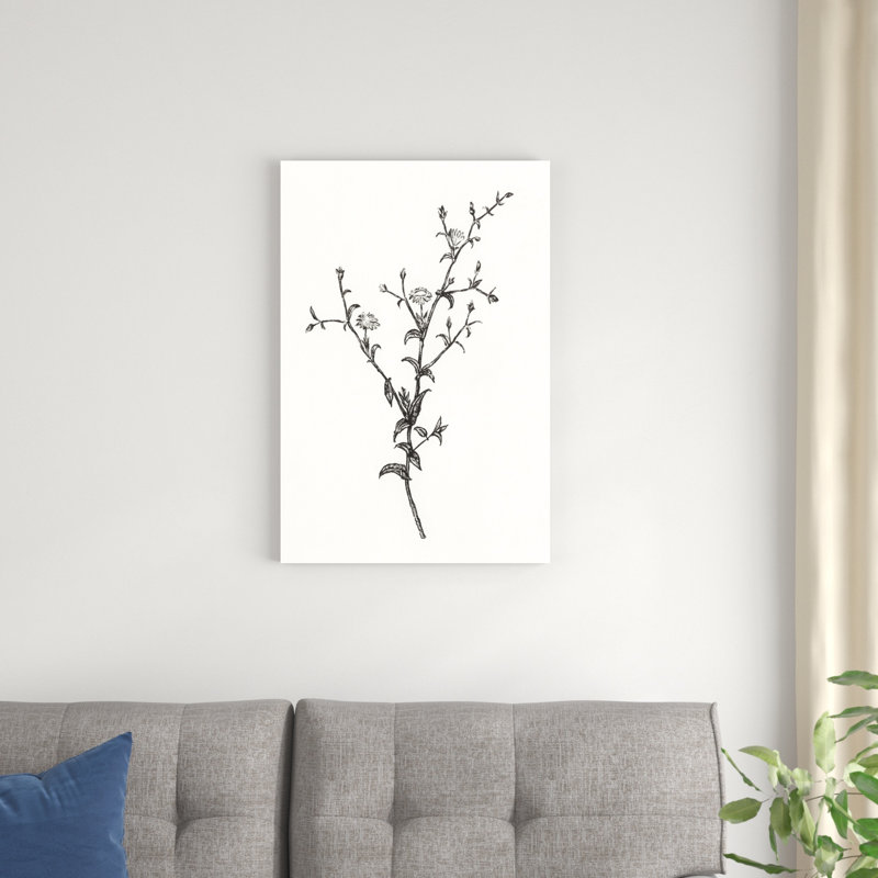 " Wild Bloom Sketch II " by Annie Warren Painting Print, 30" H x 20" W