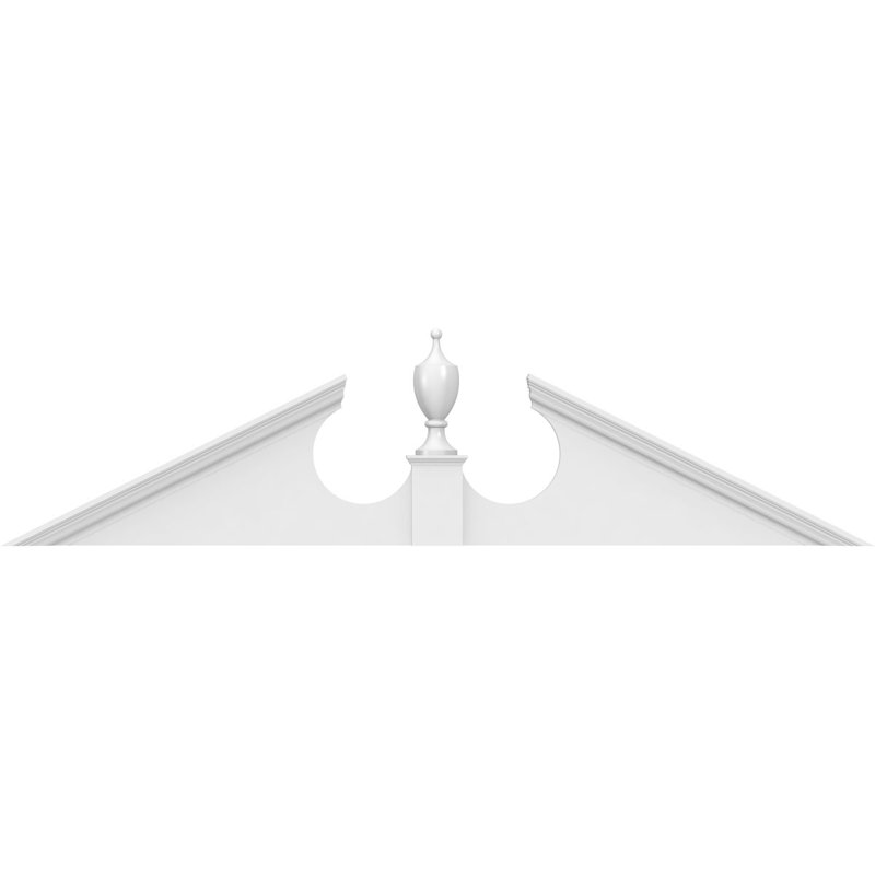Fronton en PVC de qualité architecturale Acorn (pas 6/12), H 20 1/2 po x l 82 po x P 2 3/4 po