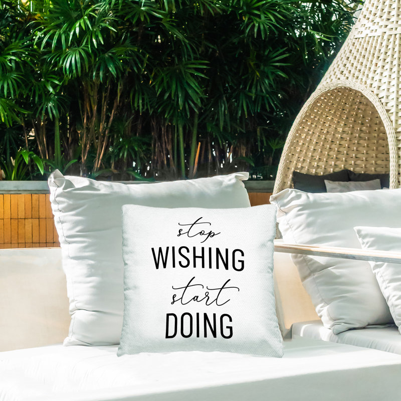 Motif de coussins décoratifs d'extérieur «Motivational Start Doing» par Anna Quach