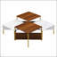 Ensemble de 4 tables basses modernes gigognes de style Mid Century Modern-2115342698