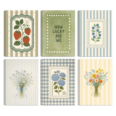6 Piece Wrapped Canvas Wall Art