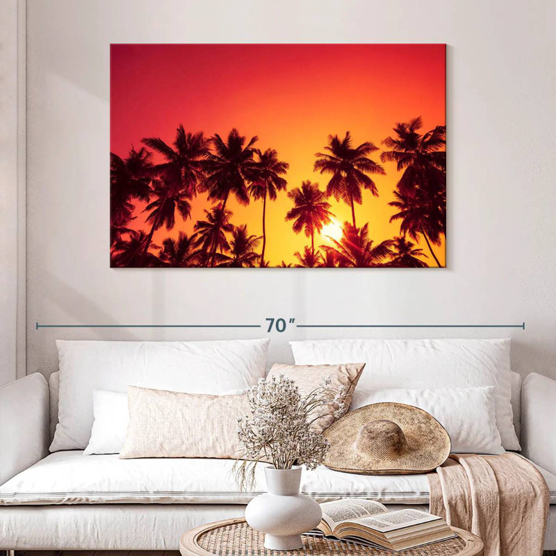 Harnek Sky Above Tropical Palm Trees, 32" H x 48" W