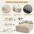 53 in Boneless Chaise Sofa,Couch