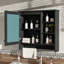 Armoire à miroir murale 30 po 2 en 1 avec tablette réglable-432299325