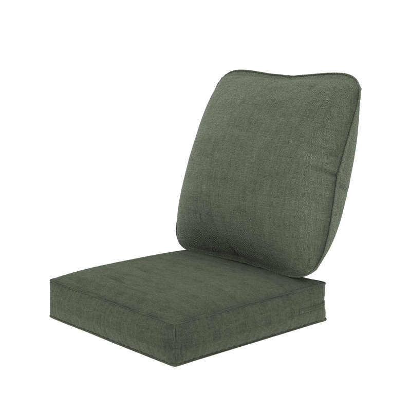 Outdoor 5''Deep Seat Chair Cushion Set, Green