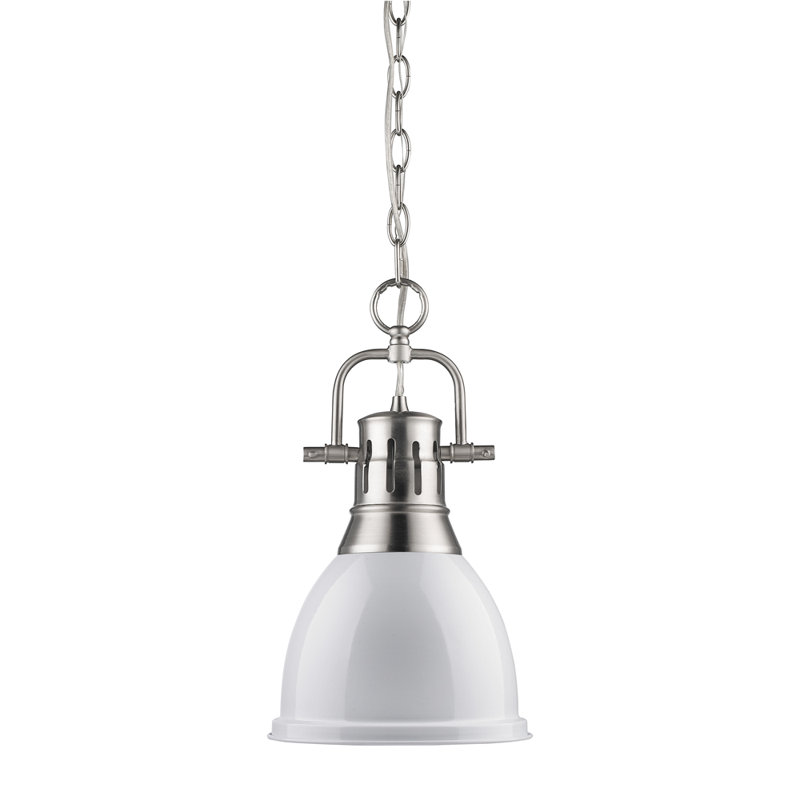 Luminaire suspendu unique à 1 lumière Alethia sans accents de matériau secondaire ou d'accent, 16.5" H x 8.88" W x 8.88" D