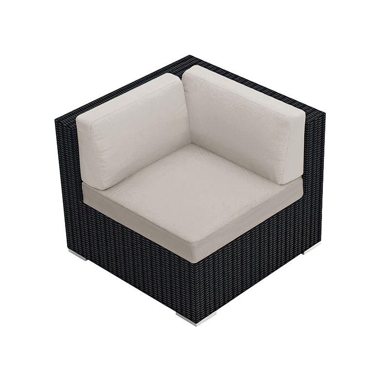 Chaise de patio avec coussin Suffern, Argent coulé Sunbrella®