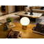 Lampe de table de style Mid-Century moderne avec abat-jour en verre blanc et base en métal doré, lampe de chevet 11 pouces pour table de chevet dans le salon