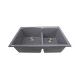 Plymouth 33'' L Double Basin Kitchen Sink