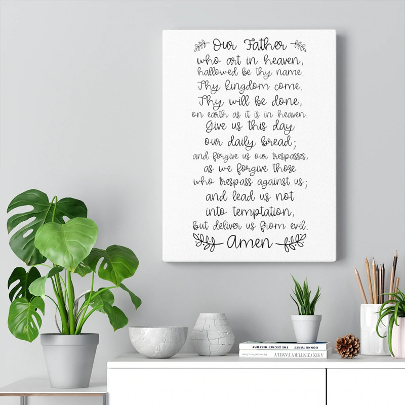 Our Father Who Art In Heaven - Wrapped Canvas Print, 41cm H x 30cm W