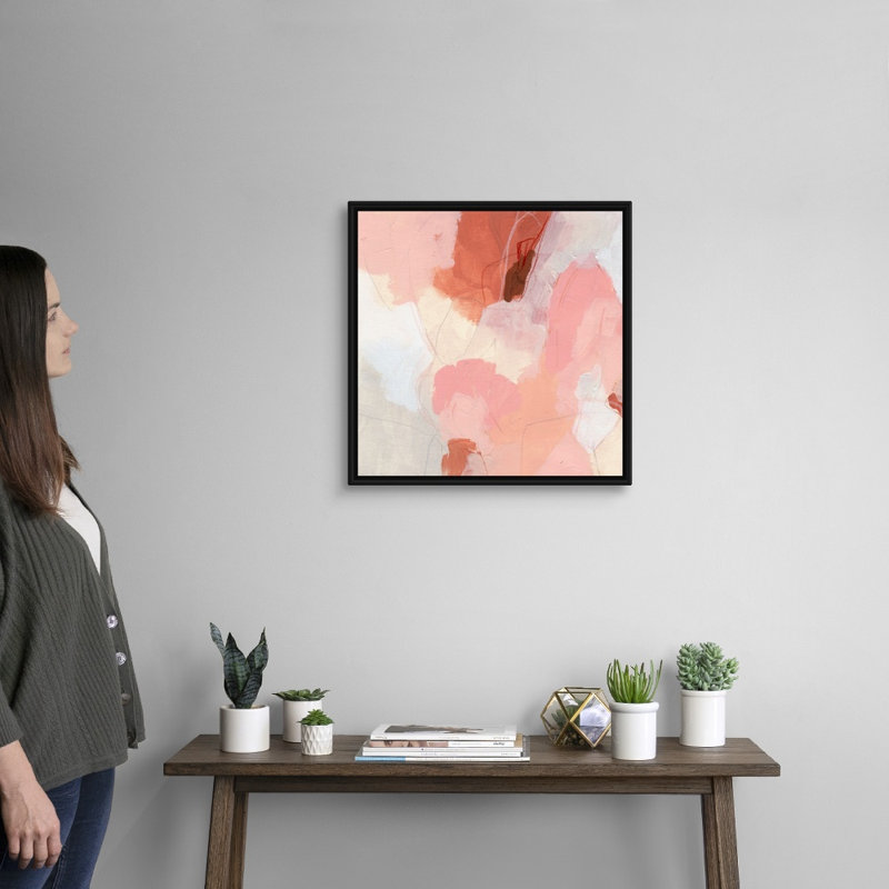 «Terracotta Cloud I» par June Erica Vess - reproduction de photo, H 22 po x l 22 po x P 1,75 po, Cadre noir