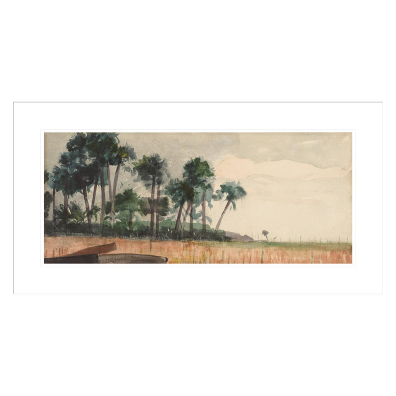 Palmiers rouges par Winslow Homer - impression giclée encadrée, H 16,3 po x l 29,5 po