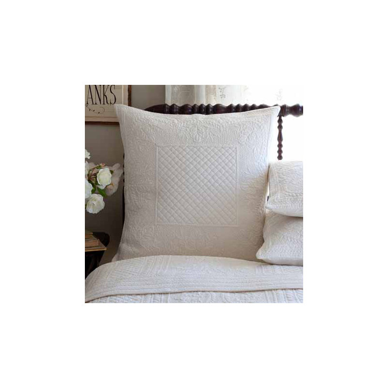Abigail 100% Cotton Sham, Euro, Cream