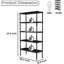 Étagère en métal robuste à 5 niveaux, support de rangement en acier réglable avec capacité de 350 lb par tablette, organisateur polyvalent pour la cuisine, le garde-manger, le garage, la buanderie et la salle de bain