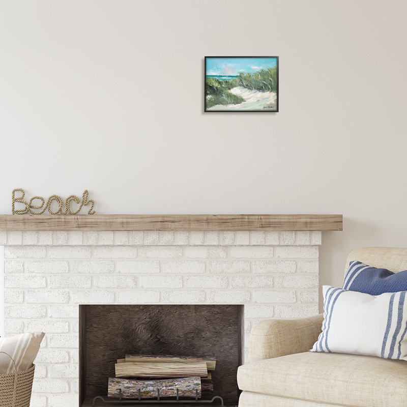 «Beach Grass» par Jane Slivka, Giclée encadrée noir minuit, H 11 po x l 14 po x P 1,5 po