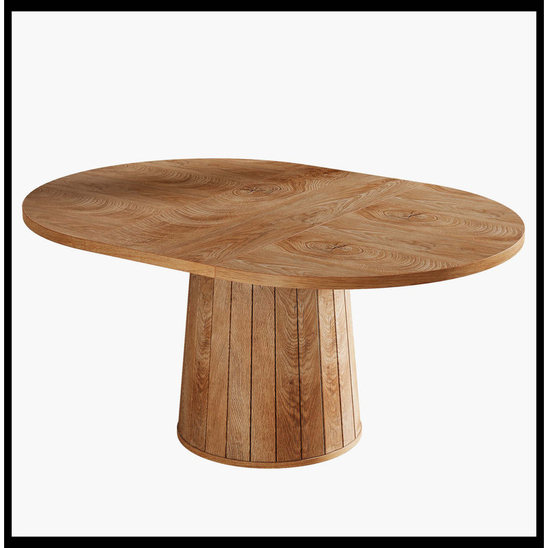 Table de réunion 55 po, table de conférence ovale en bois pour 6 personnes