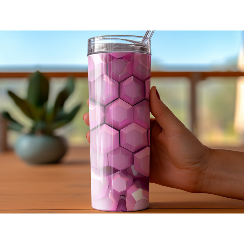 Choose Handmade Tumblers 591ml Vacuum Insulated Stainless Steel (18/8) Travel Tumbler with Straw
