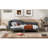 Twin Size Upholstered Daybed With Headboard And Armrest, Support Legs, Grey-806877877-806877879