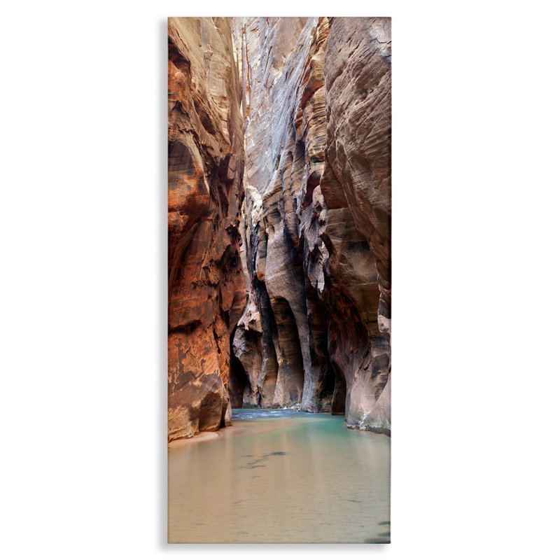 Au-539-Canvas, Parc national de Zion, Falaises sur toile par Dennis Frates, photographie, H 24 po x l 10 po x P 1,5 po
