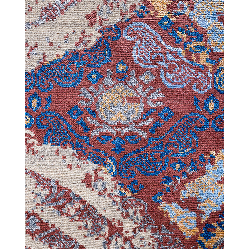 Overdyed One-of-a-Kind 9' 3" X 12' 2" Hand Knotted Area Rug