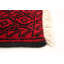 Tapis rouge / noir en laine noué à la main