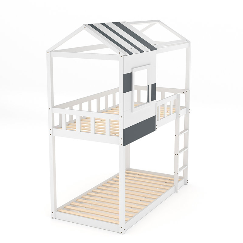 Small Single (2'6) Bunk Bed with Built-in Ladder Included